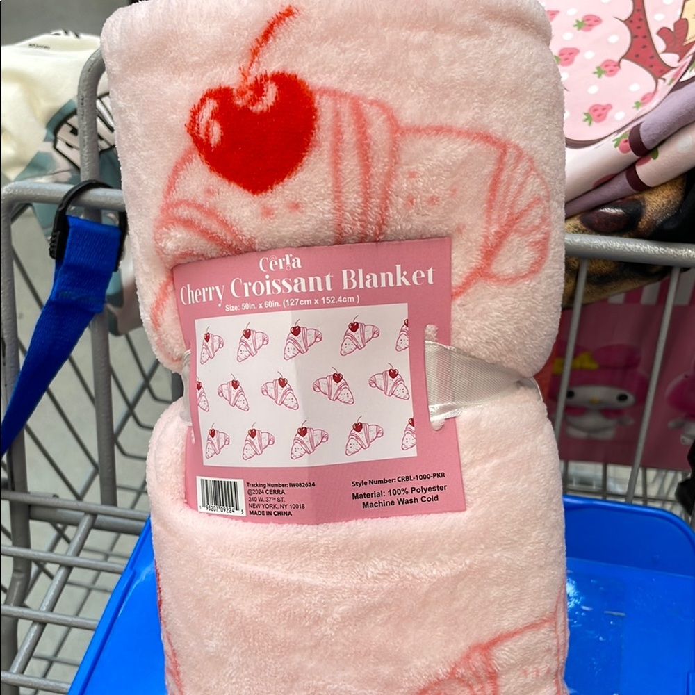 Cerla Cherry Croissant Blanket Viral